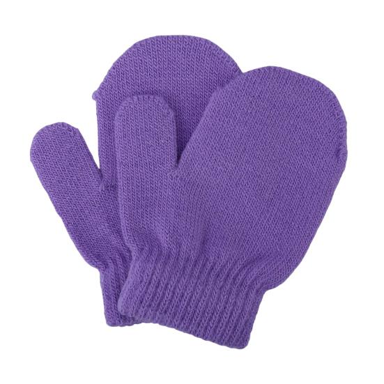 30 Pairs Toddler Winter Stretch Mittens, Solid Color Warm Kids Knit Gloves,