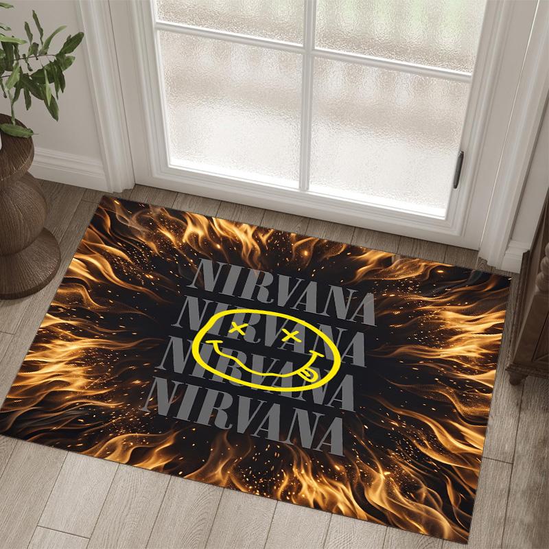 Nirvana Design Crystal Velvet Carpet Cozy Non?Slip Printed Rug For Bedroom Living Room Entrance
