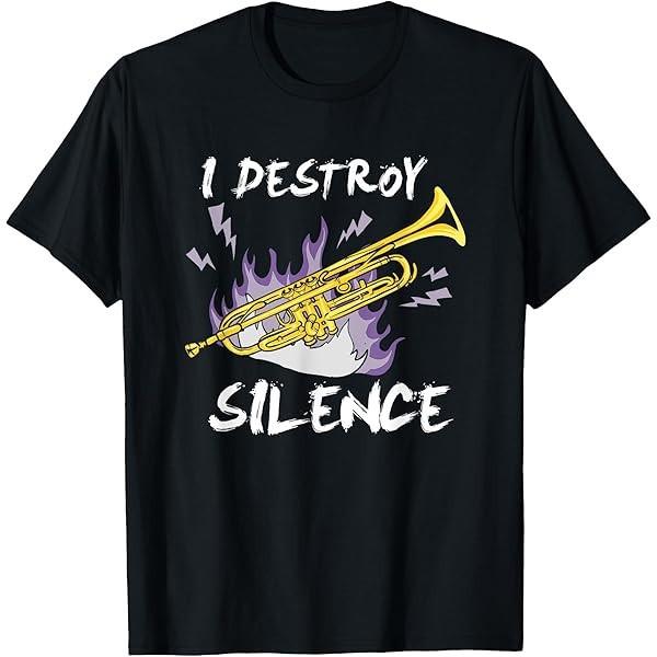 Funny Harmonica Shirt I Destroy Silence Shirt Made in USA Size S to XL L