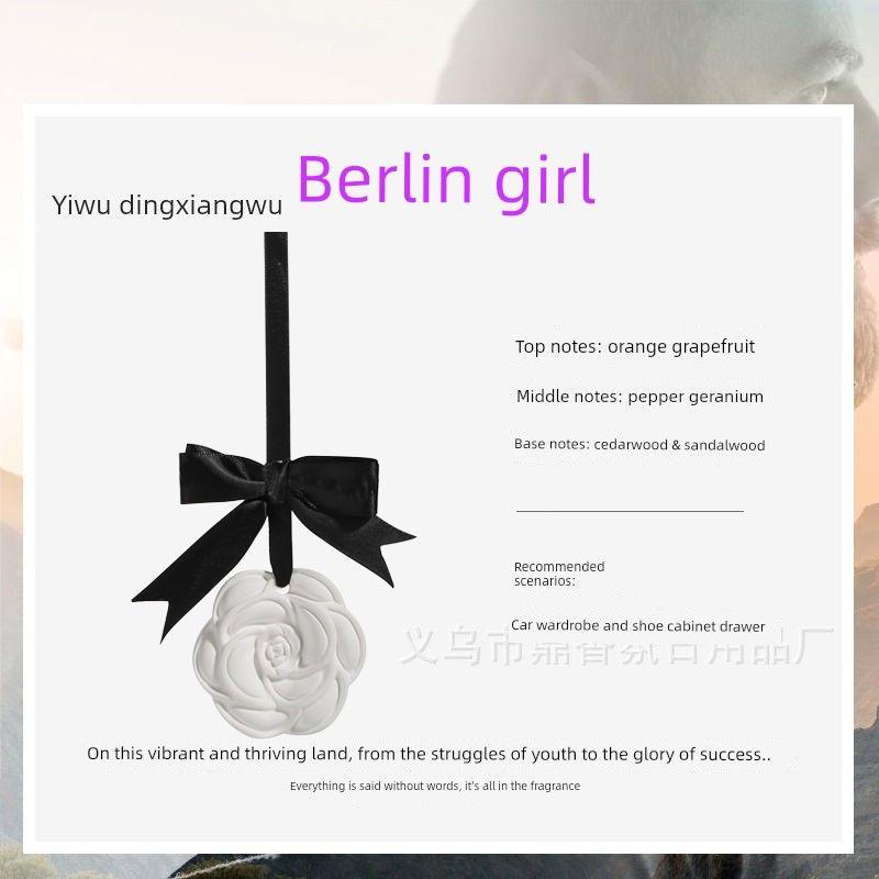 Camellia Car Fragrance Diffuser, Long-Lasting Aroma Gypsum Car Perfume, Car Interior Decoration Ornament