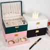 Exquisite Three-Layer Jewelry Box 2025 - Large Capacity for Earrings and Necklaces
