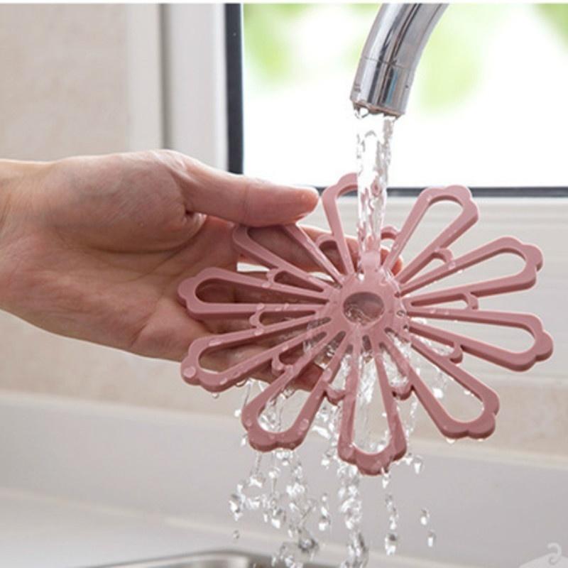 1pcs Flower Pattern Thickened Cup Silicone Coaster Creative Heat Insulation Placemat Kitchen Anti-scalding Pad Pan Household Mat