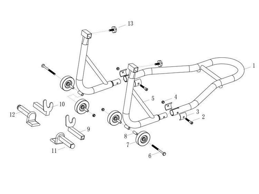 New Model Heavy Duty Motorcycle Front & Rear Wheel Paddock Stand with Free Shipping