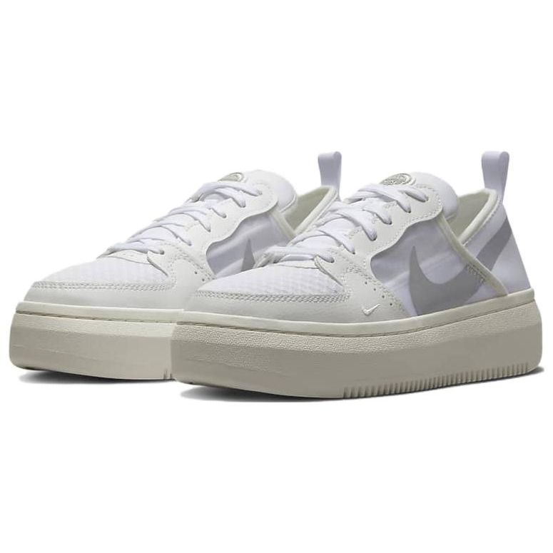 Nike Court Vision Alta White Metallic Silver Women Sneakers Sail CW6536-102