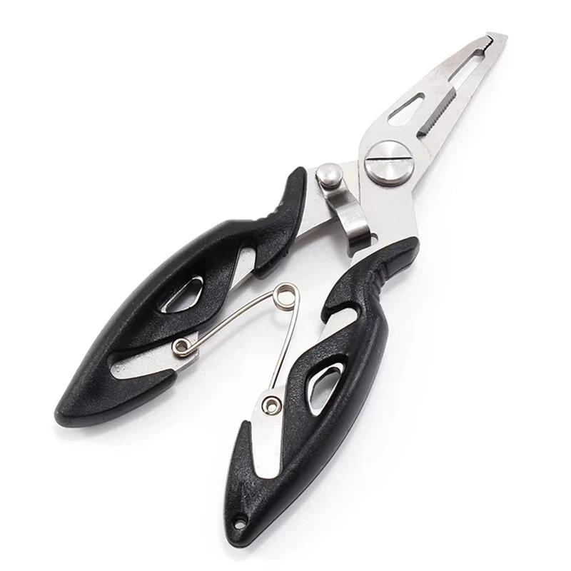 Multi-Function Fishing Pliers Stainless Steel Hook Remover Braided Line Scissors Outdoor Line Cutting & Split Ring Fishing Tools