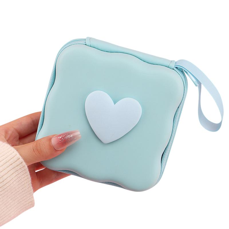 

M-Portable Cable Protector Storage Bag Lovely Heart Knot Travel Storage Bag Cute Cable Charger Protector синий