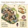 Blue 3D Stereo Art Landscaping Sticker - Large Miniature Scene for Journals & DIY