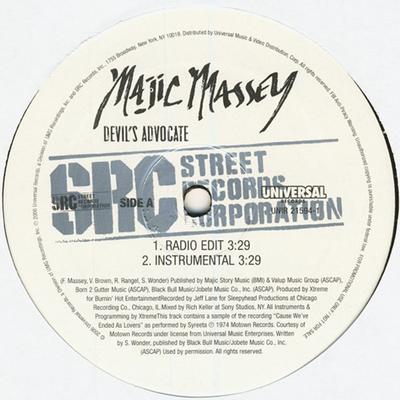 12inch Record MAJIC MASSEY - Devil's Advocate UNIR215941PROMO Street Records  2006 US Rap & Hip-Hop/R&B Used