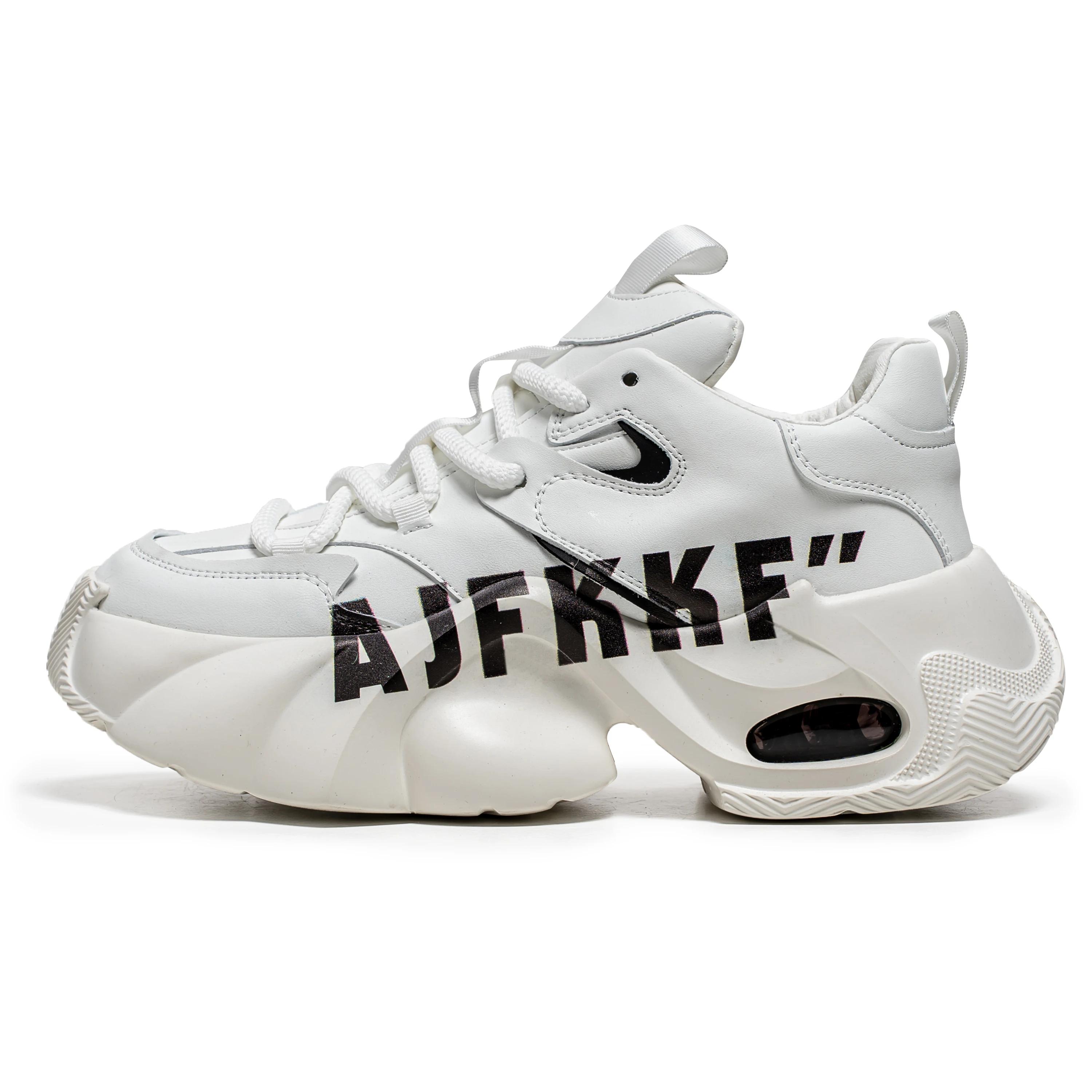 

Мужские кроссовки нового стиля, уличная мода, обувь для скейтборда на шнуровке, кроссовки на толстой подошве, повседневная обувь для мужчин, мужские спортивные кроссовки 44 белый