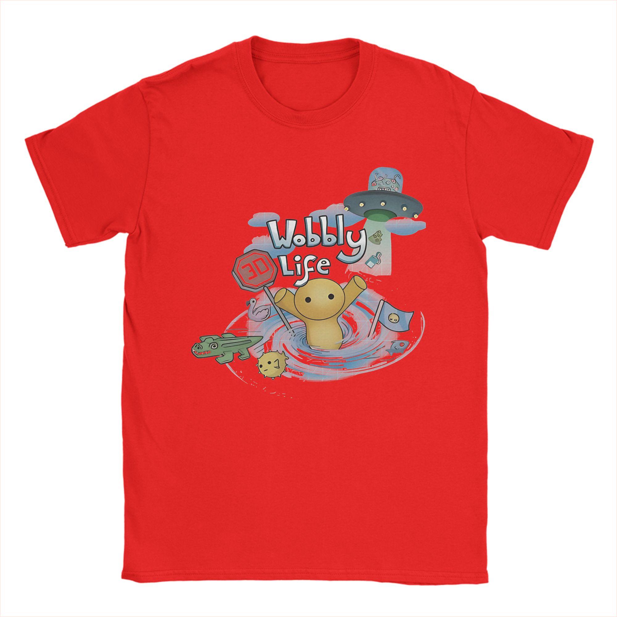 Wobblys Life T Shirt Unisex Womens 100 Cotton Novelty TShirt Round Neck Funny Game Tee Shirt Short Sleeve Clothing Plus Size S
