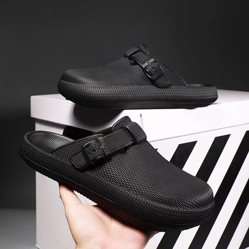 Fashion New 2024 Summer Men Sandals Light EVA Men's Casual Shoes Fashion Buckle Home Garden Outdoor Male Beach Flat Slippers Big Size 45