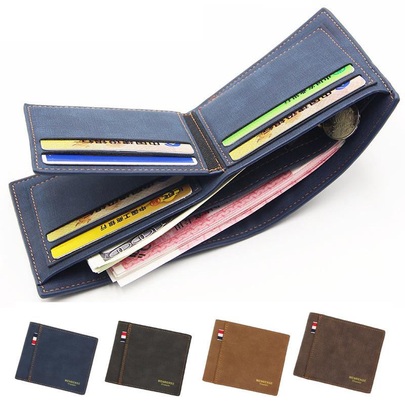 

Мужской короткий кошелек из искусственной кожи в стиле ретро, ​​чехол для визитниц