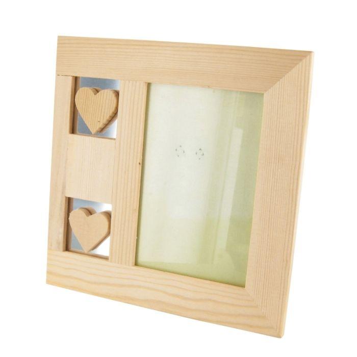 Wooden Photo Frame Hearts 20 X 20 X 1 Cm