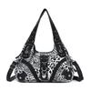 Borsa a Spalla da Donna Grande Capacità con Tasche Multiple e Manico Superiore a Forma di Raviolo di Caffè Tote Satchel