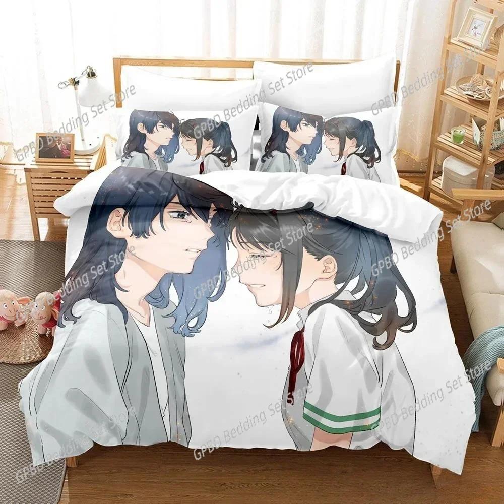Luxury New 3D Print Anime Suzume no Tojimari Bedding Set Single Twin Full Queen King Size Bed Set Bedroom Duvet cover Sets