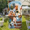 1pcsGermany Oktoberfest Celebration Party Banner - Traditional German Festival Scene with Beer Cup and Pretzel Design