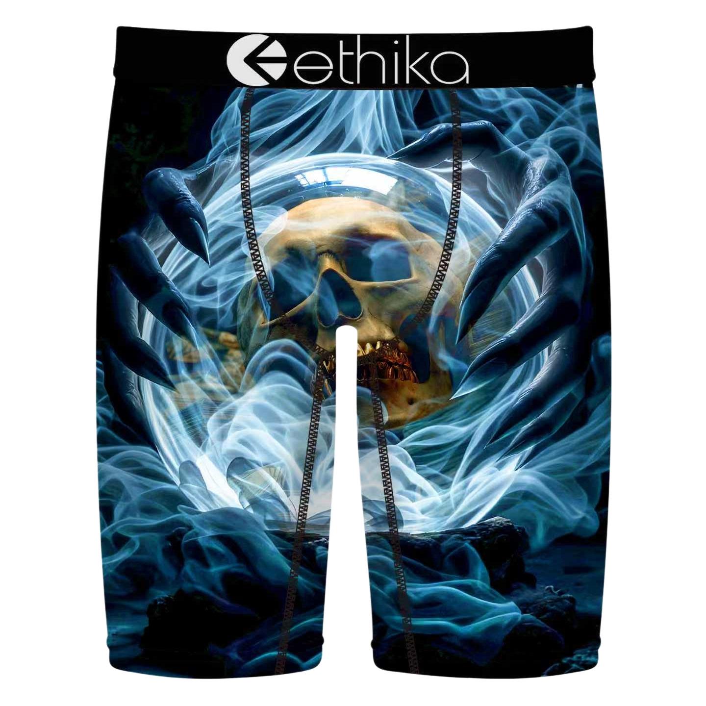 

Чоловіча дихаюча квадратна білизна ETHIKA: Модні спортивні труси з принтом, плавки для фітнесу, пляжні штани. L EU size (140-160 jin)