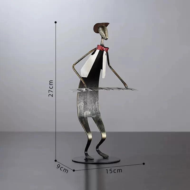 Minimalism Band Musician Figures Statue Desk Decoration Metal Crafts Ornaments Dancer Character Sculpture Modern Home Decor
