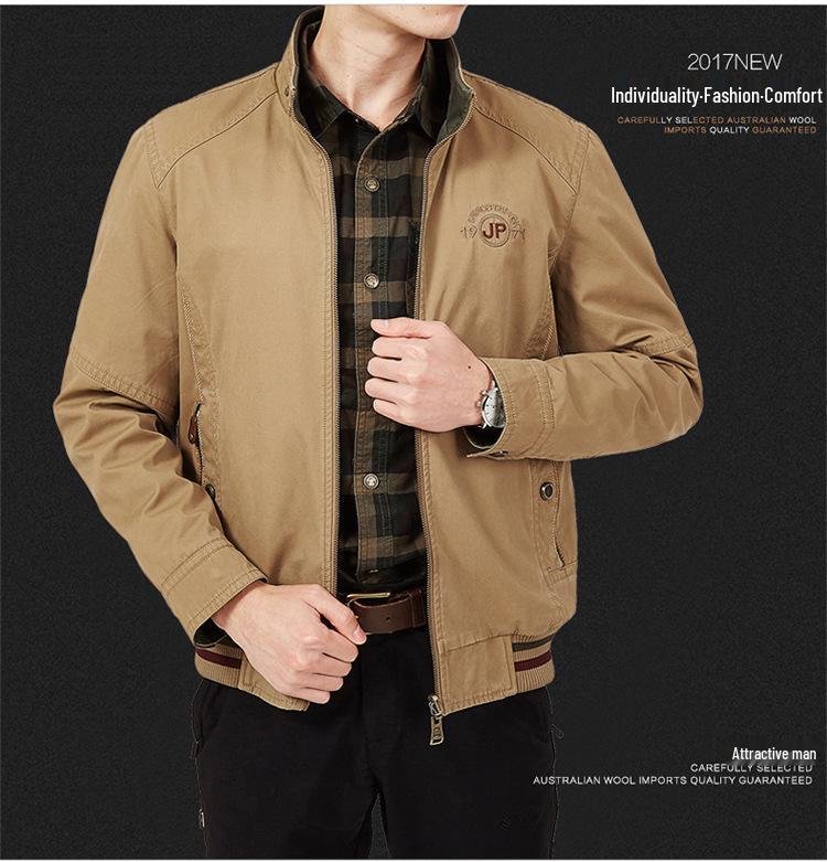 8571 Chaqueta Casual Reversible de Doble Cara para Hombre, 95% Algodón, Marca Top.