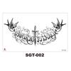Chest Large Pattern Chest Sticker Male And Female Simulation Disposable Flower Body English Faucet Plain Flower Tattoo Sticker