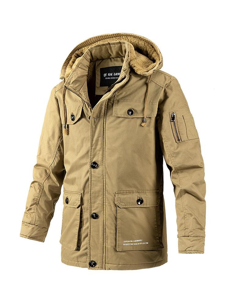 

Зимняя молодежная куртка с хлопковой подкладкой, мужская куртка средней длины, тонкая, стираная, с хлопковой подкладкой, плотное пальто, куртка с хлопковой подкладкой, тренд, инструменты 4XL