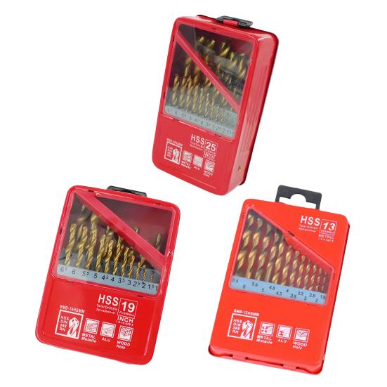 Bohrer-Set Rostfrei Korrosionsbeständig Titanbeschichtung Weit verbreitet Hochbelastbar Spiralbohrer