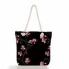 Multifunctional Flower  Printed Thick Rope Shoulder Beach Bag 7585