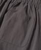 Yujen Double-Pleat Wide Cotton Elastic Waist Pants_Charcoal
