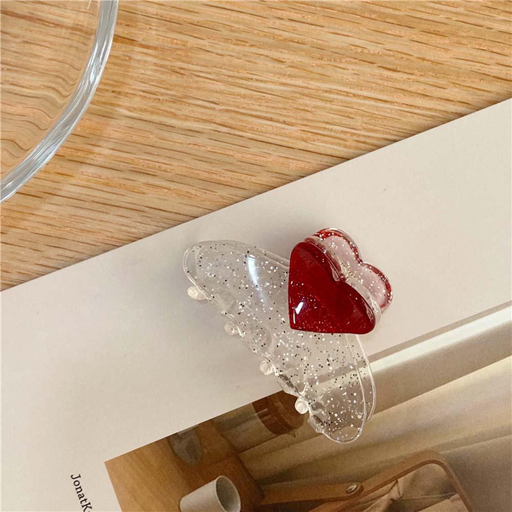 Wild Simple Love Medium Women Fashion Hairpin Acrylic Barrette Hair Claw