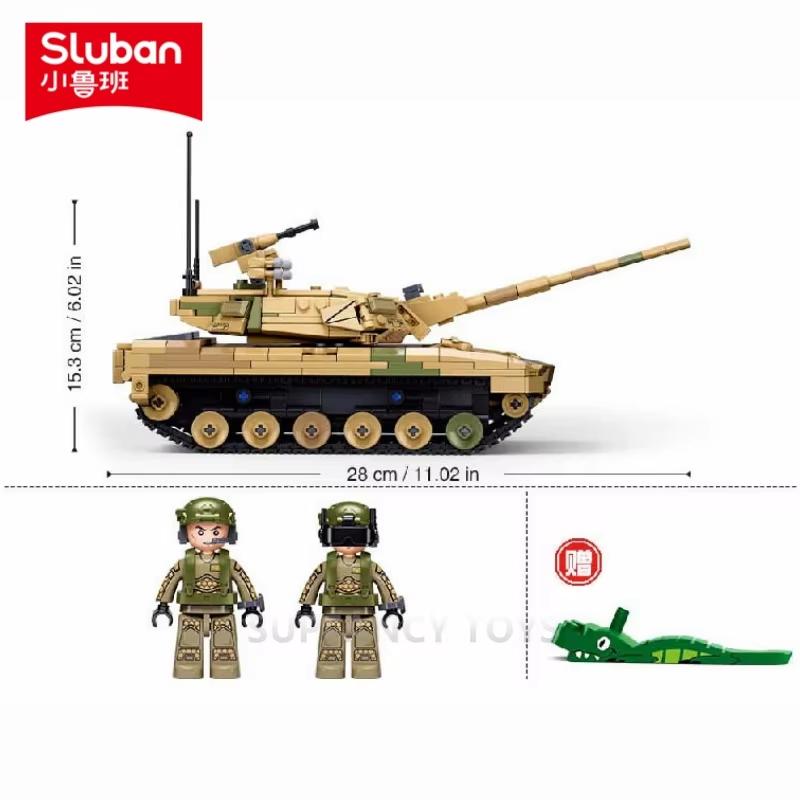 Sluban Military Construction Blocks Tank Models & Airborne Early Warning Aircraft Educational Construction Blocks Set Present For Young Boys