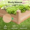 3-Tier 3-Grid Wooden Raised Garden Bed 42.5 X 34.5 X 15 Inches Outdoor Elevated Wood Planter Box with Screwdriver for Gardens P