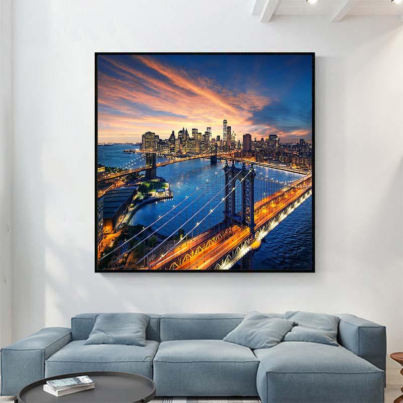 5D Diamond Painting Grand Format Paysage Forêt Decoration Murale 120X60