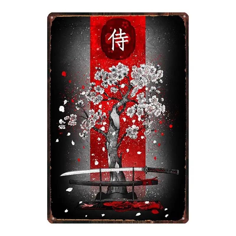 YZFQ Japanese Art Plaque Metal Vintage Tin Sign For Travel Souvenir Wall Bar Art Restaurant Home Decor 30X20CM DU-6524A