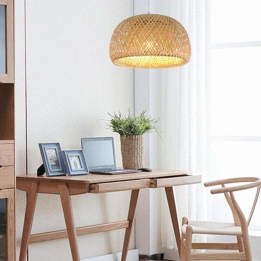 

Wicker Rattan Fixture Vintage Style Light Bamboo Ceiling Lamp Pendant Hanging Light For Home Decor Pendant Light United States