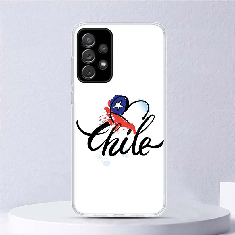Chile Flag Soft Case For Samsung Galaxy A16 A15 A14 A13 A56 A55 A54 A53 Phone Cover A36 A35 A34 A33 A26 A25 A24 A23 A05S