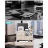 VLANDO Desk Organizer, PVC Leather, Three Drawers, Small Item Storage, Cosmetic Storage, Office,