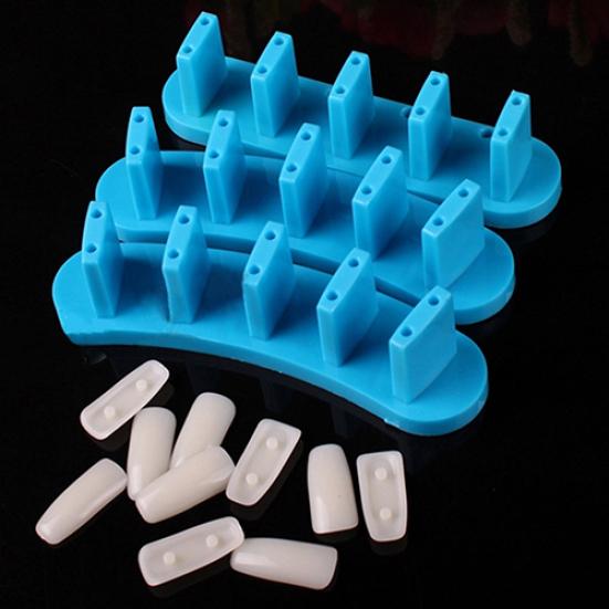 3x Nail Acrylic Base Display Training Frames 10x False Nail Tips Manicure Tool