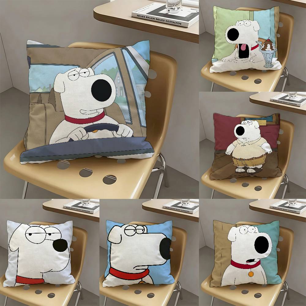 1pc Cartoon Dog F-Family Guy Pillow Case Fashion Square Pillowcase Bedroom Sofa Room Ins Decoration Leisure