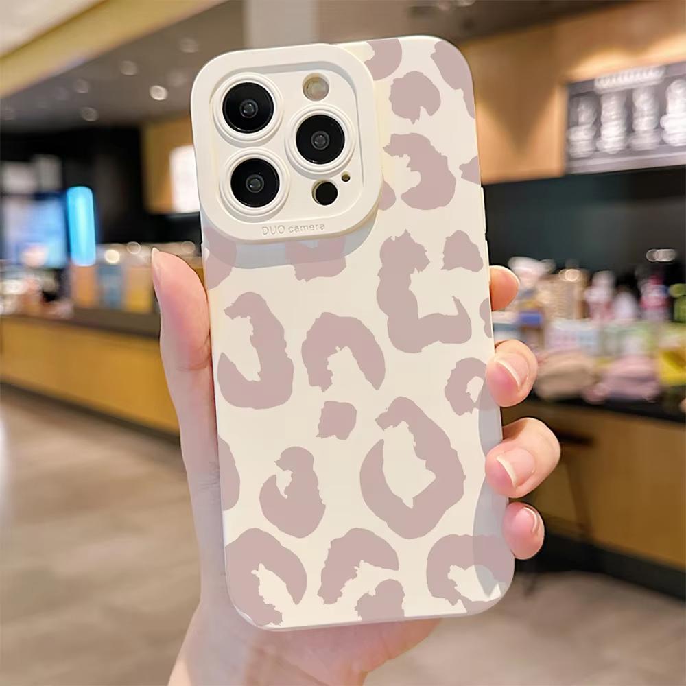 New Luxury Pink Leopard Print Phone Case For Samsung Galaxy S25 Ultra S26 S24 S23 FE S22 Plus S21 S20 A54 A55 A35 A15 Soft Cover