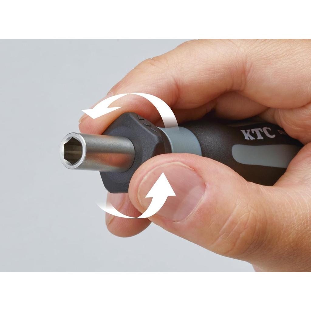 KTC Kyoto Tool DBRM11 Mini Ratchet Screwdriver Set with 10 Bits 1/4 Inch Hex Drive Compact Repair Tool