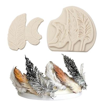 Feather Leaf Silicone Mold Fondant Cake Decorating Tools Candy Clay Chocolate Gumpaste Mold Sugarcraft Kitchen Baking Tool