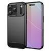 For iPhone 17 Pro Case Protective Phone Cover Carbon Fiber Texture Brushed