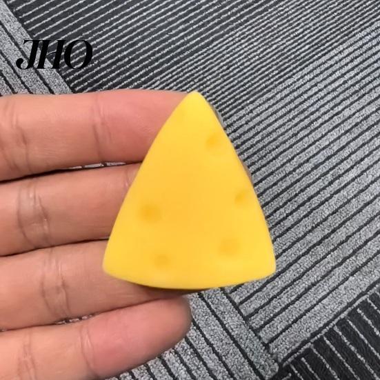 Jouet à presser nourriture simulée Fromage Incassable Soulagement du stress Montée lente Bloc à pincer Fidget Simulation Sensoriel Triangulaire