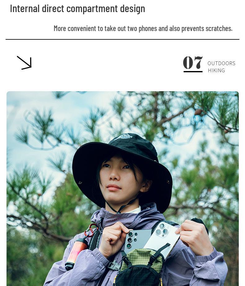 Outdoor Phone Shoulder Bag & Water Bottle Holder for Hiking & Mountaineering