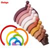 Bambini Grande Ponte Ad Arco Arcobaleno Semicerchio Blocchi da Costruzione Giocattolo in Legno Colore Bambino Gioco Creativo Educazione Montessori Giocattoli per Bambini