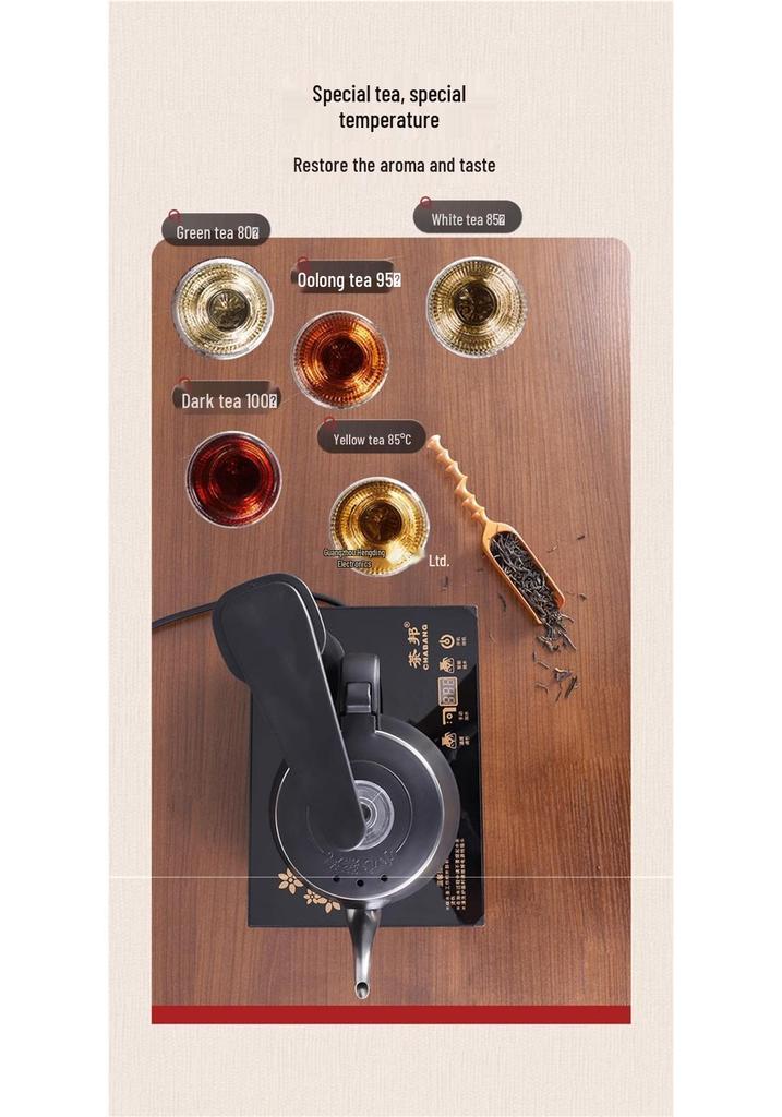 Automatic Electric Tea Brewing Kettle with Built-in Teapot and Water Filling System
