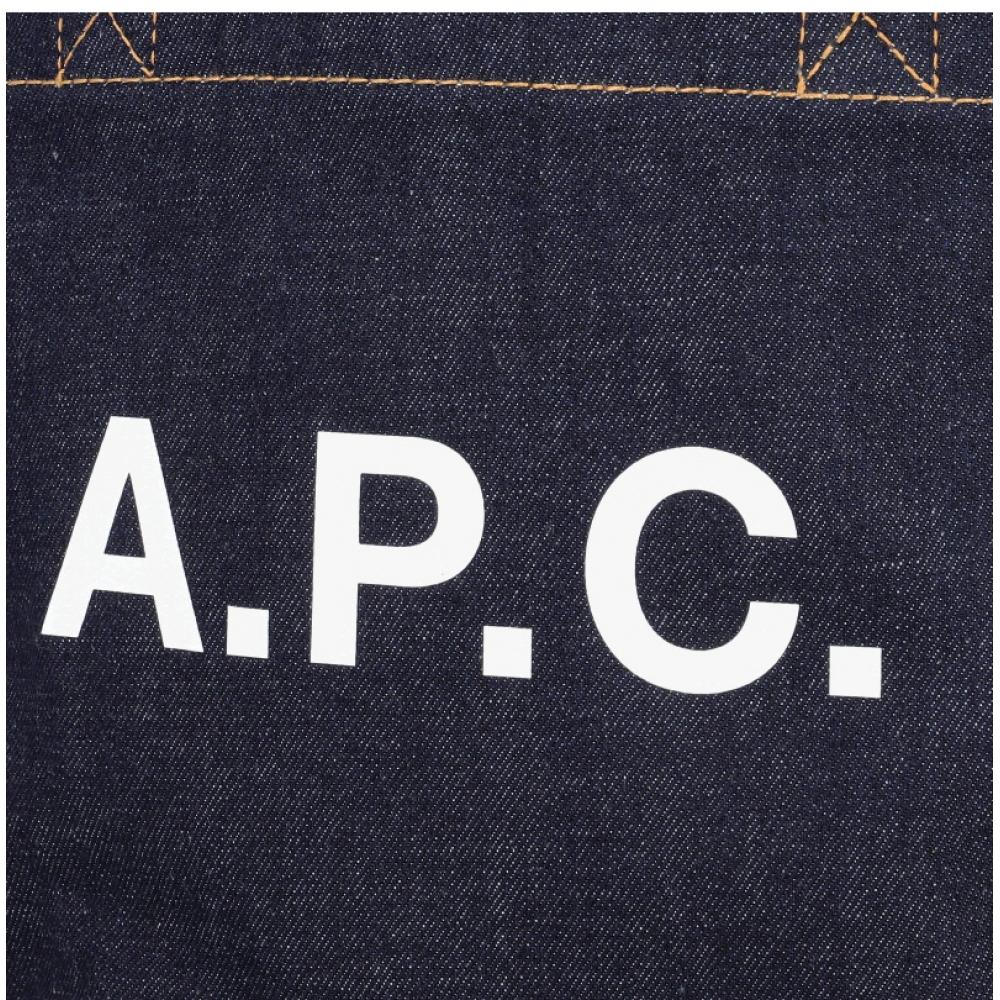 A.p.c Axelle Denim Small Tote Bag M61568 Caf Caramel