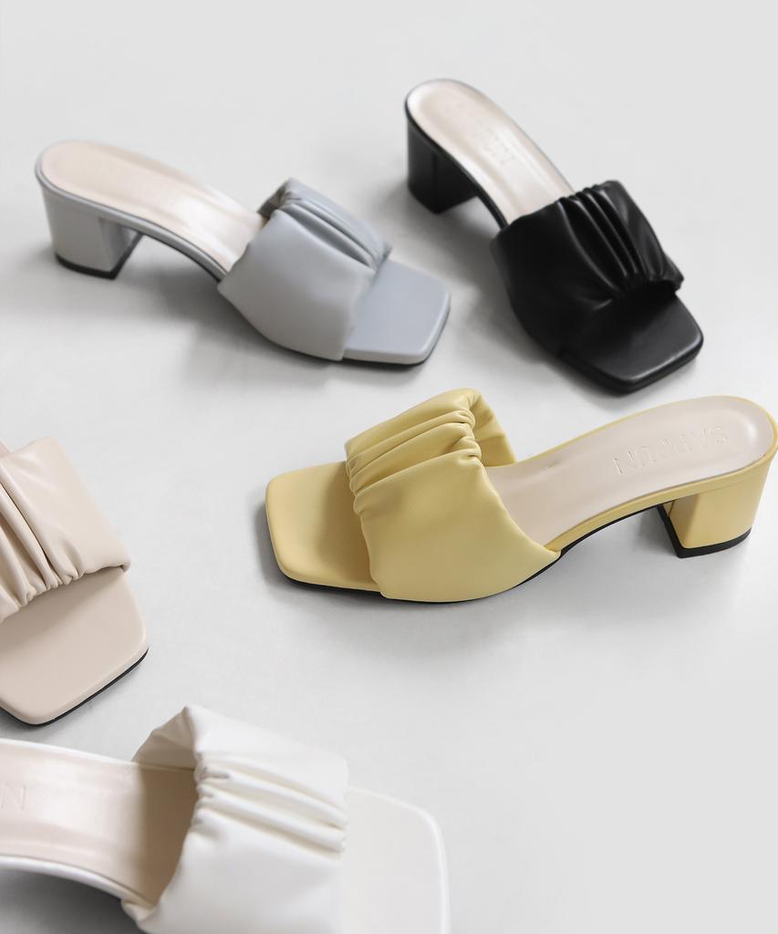 Sappun Bellir Wrinkle Mule Slippers (2/5Cm) (Type B)