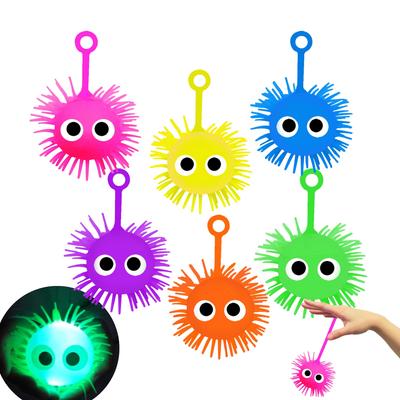 K-Bright Happy Festival Supplies Set: 12 Shiny, Fluffy Yo-Yos with Soft, Squishy Shapes, 7cm [Festival Prizes, Toys], Light-Up On Impact, 6 Assorted