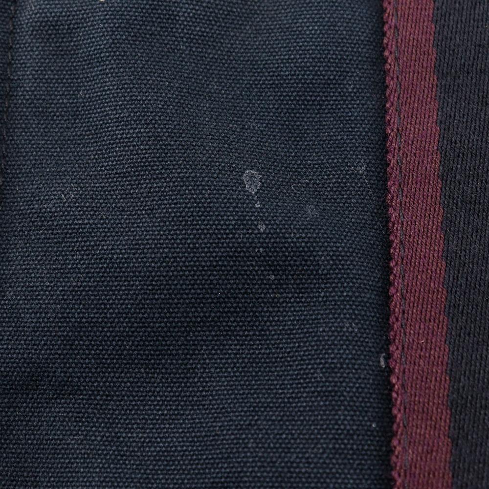 HERMES Fourre ToutPM Handbag Black / red cotton unisex Used